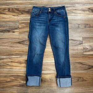 Maurices Blue Ankle Cropped Jeans with Rolled Hems